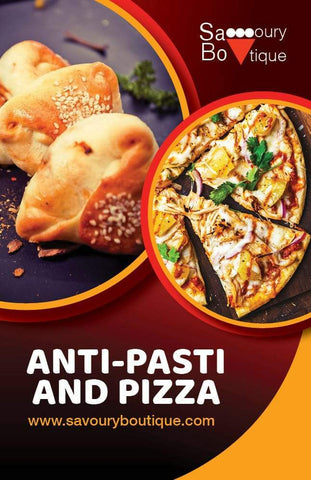 Antipasti and Pizza Collection showing Pizza and Fatayer - Savoury Boutique