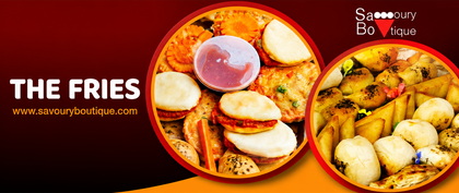The Fries Collection Showing Samoosas, Moons and Mandos - Savoury Boutique